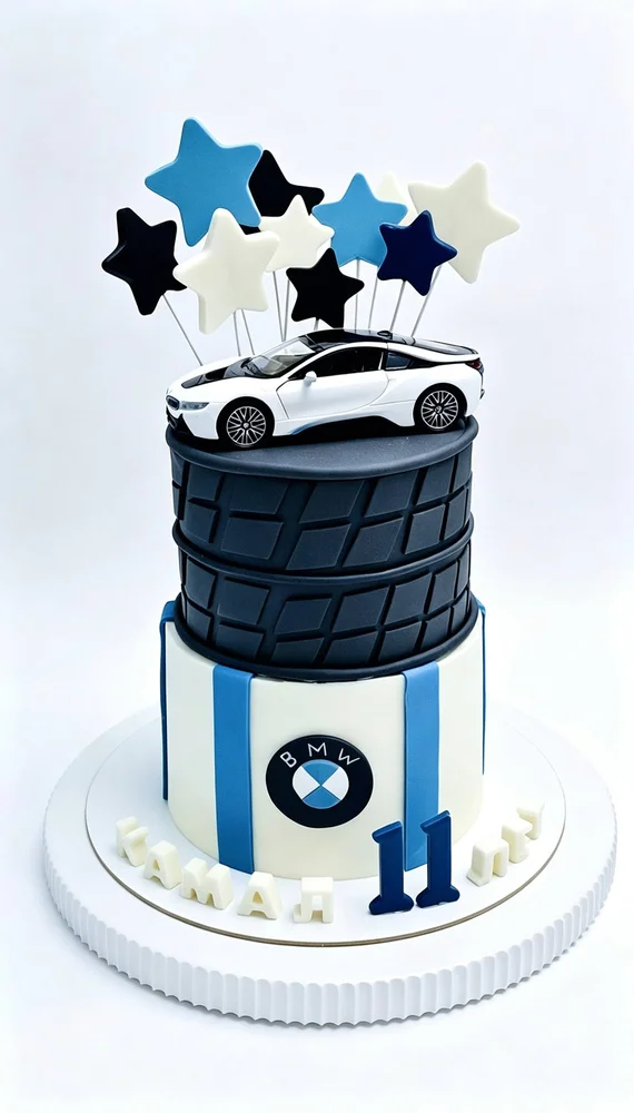Детский торт «BMW» на 11 лет