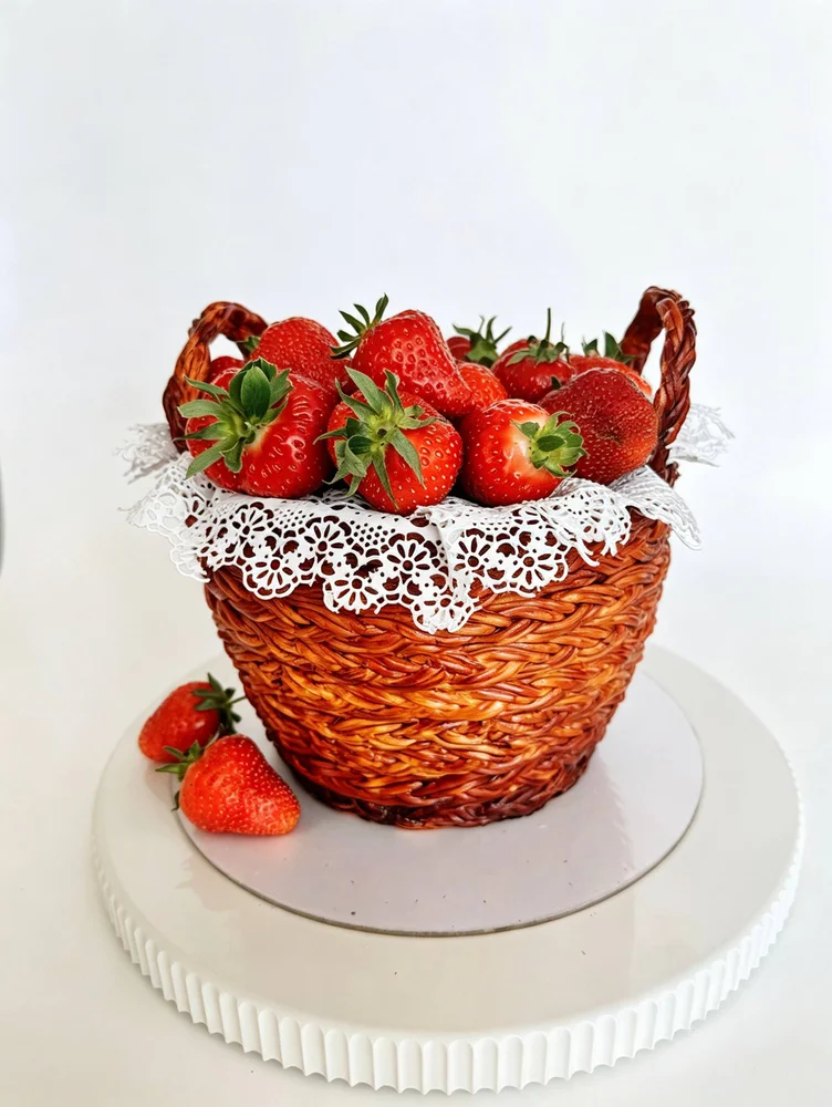 Торт «Корзина с клубникой»